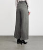 Virgin Wool-Blend Herringbone Trousers BLACK