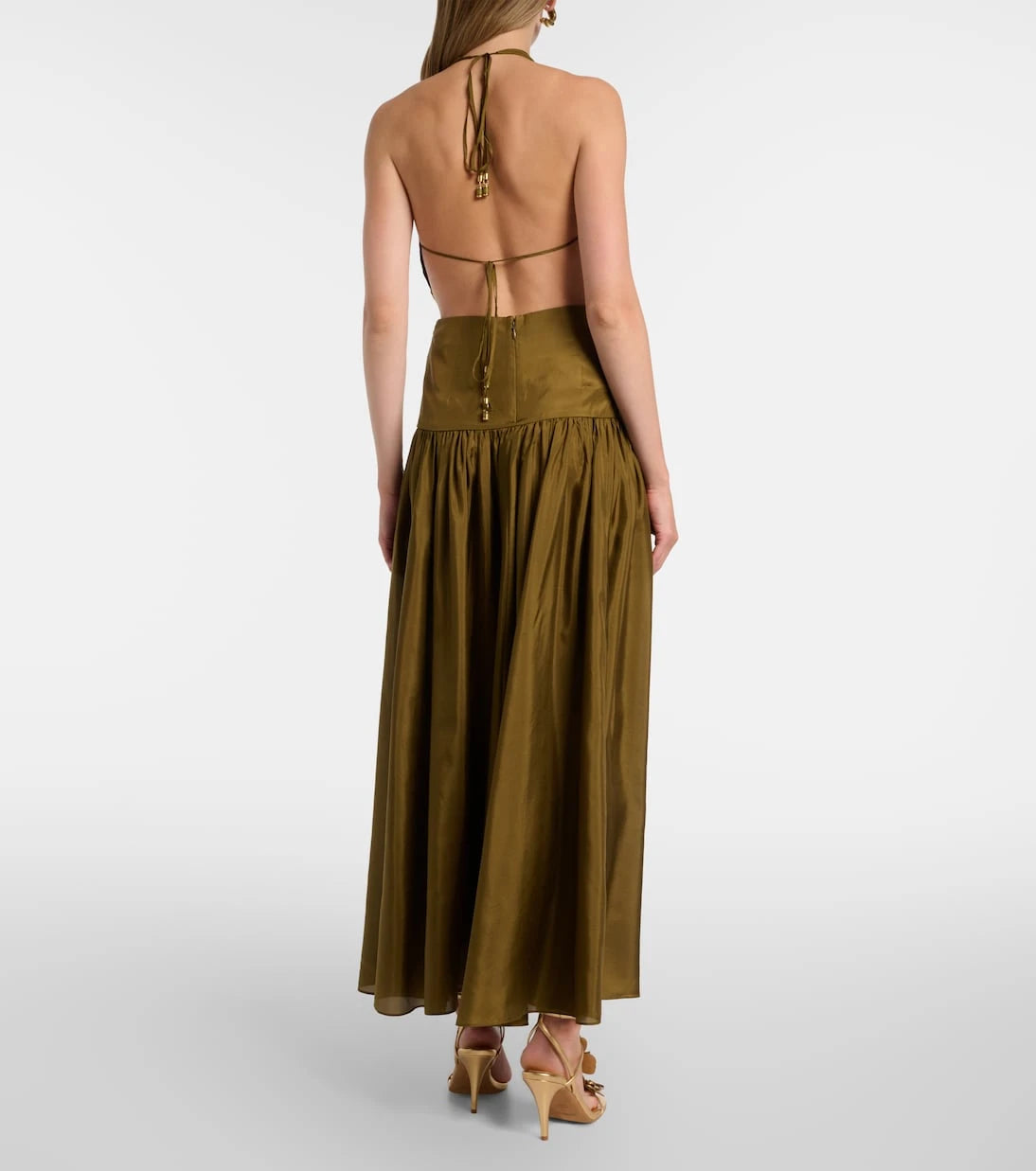 Zimmermann - Indra cutout halterneck silk maxi dress