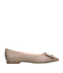 Roger Vivier Brown Leather Gommettine Ballet Flats