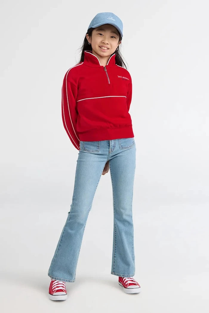 Levi's Çocuk Pamuklu MEET AND GREET HALF ZIP Sweatshirt
