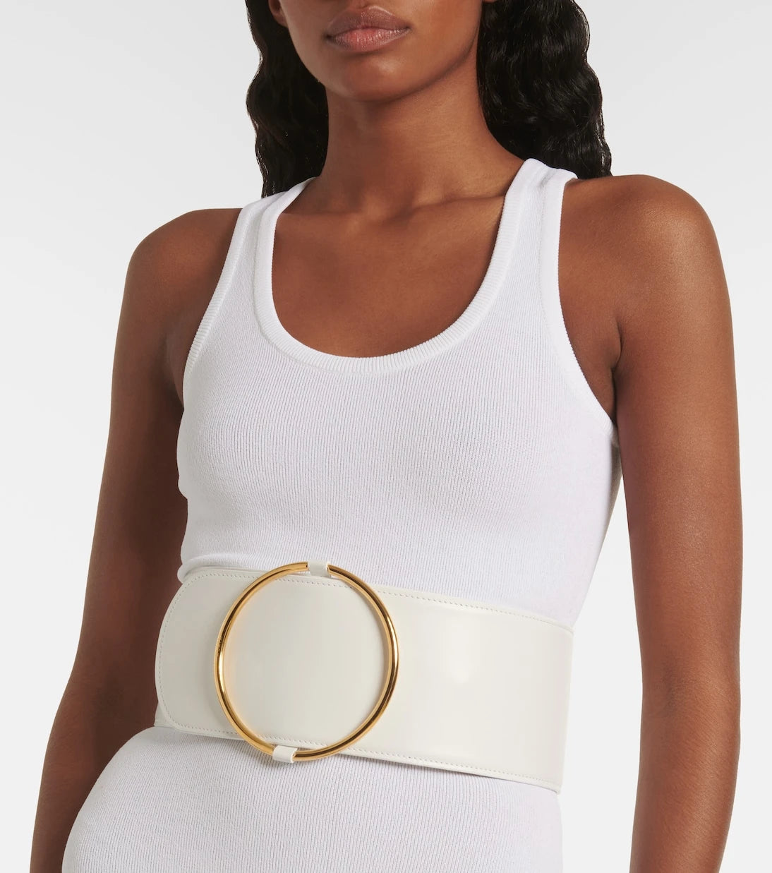 Alaïa - Ring leather belt