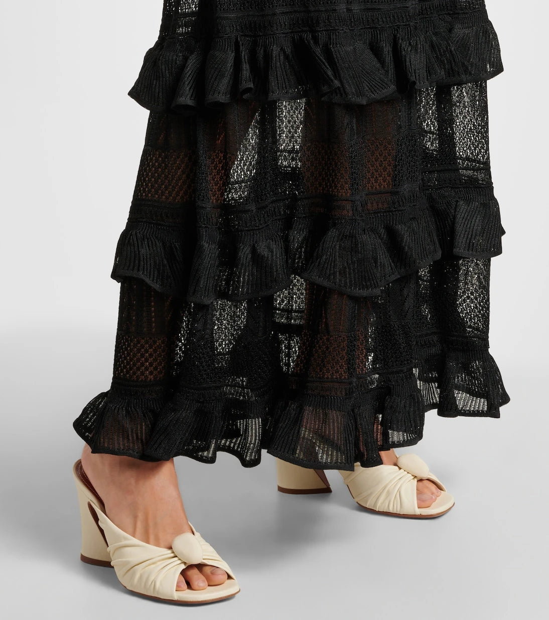 Zimmermann - Illustration ruffled knitted maxi dress