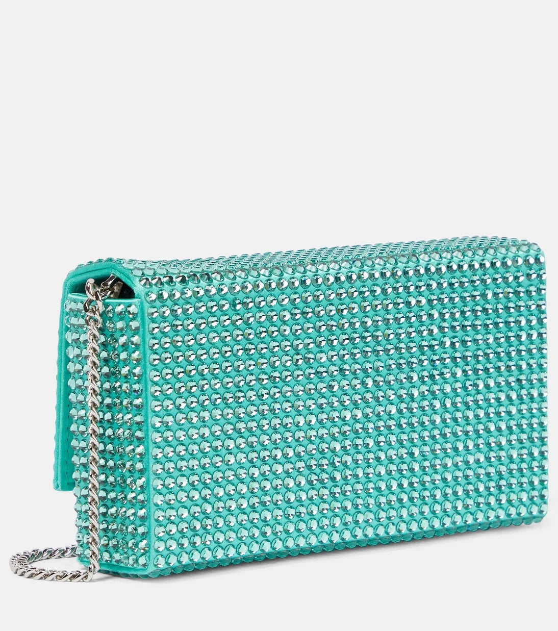 Amina Muaddi - Paloma Micro embellished satin clutch