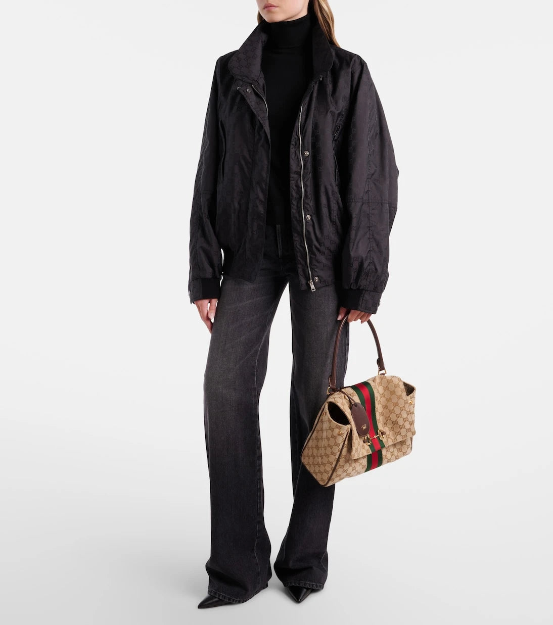 Gucci - حقيبة توت متوسطة Paparazzo GG canvas