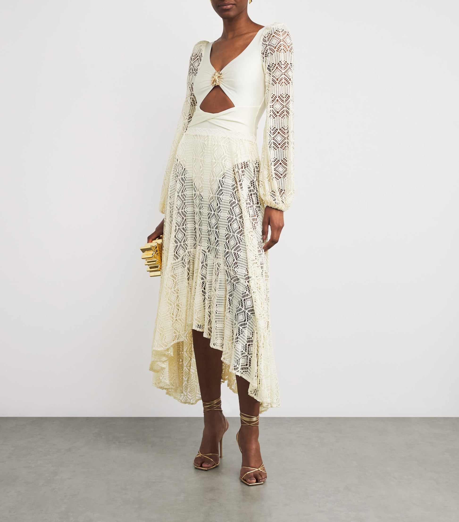 White Crocheted Coral Swimsuit