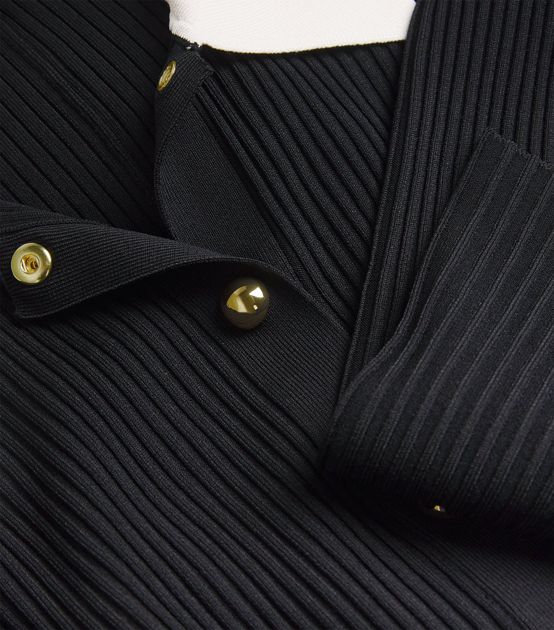 Simkhai Black Ribbed Phillipa Midi Dress