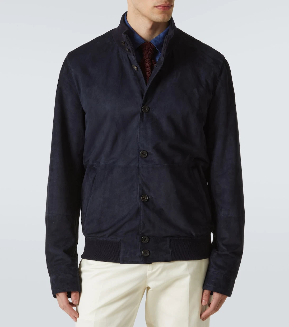 Rubinacci - Suede bomber jacket
