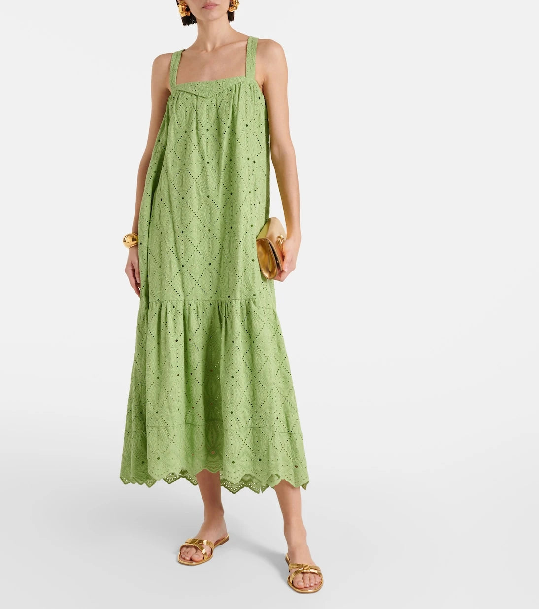 Dorothee Schumacher - Embroidered cotton-blend maxi dress