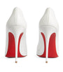 Christian Louboutin White Hot Chick Patent Leather Pumps 100