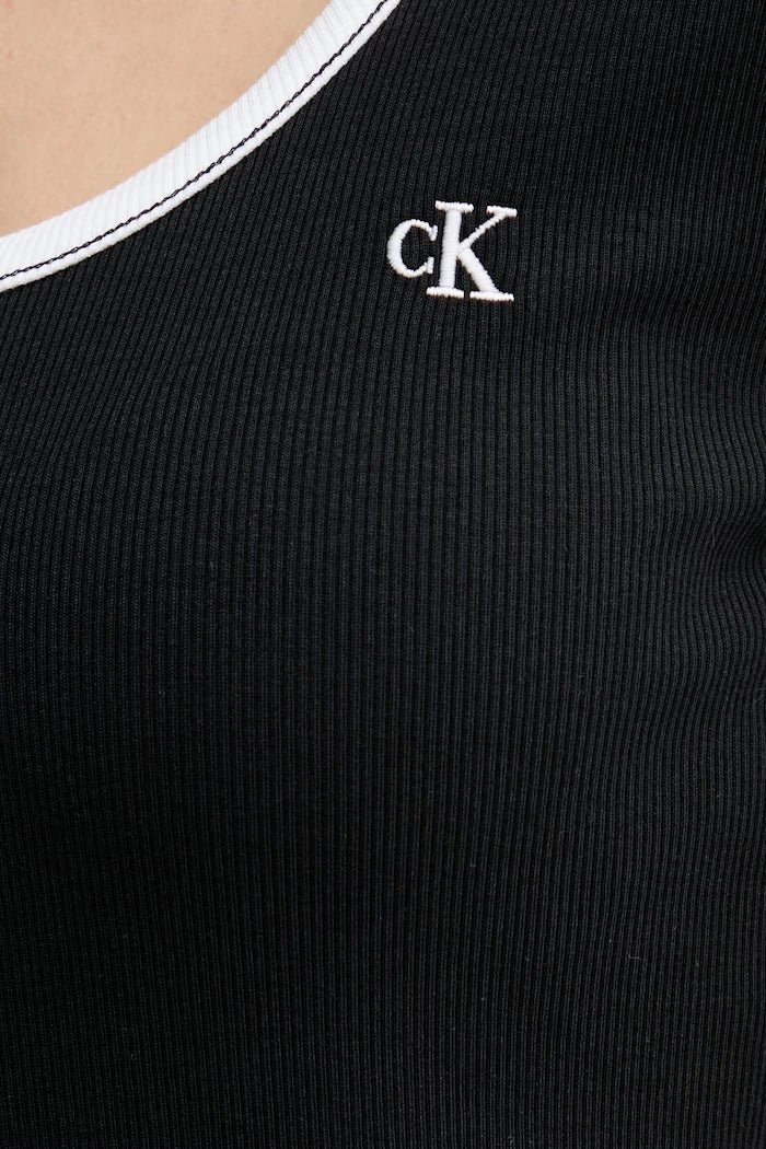 Calvin Klein Jeans рокля от памук с еластан
