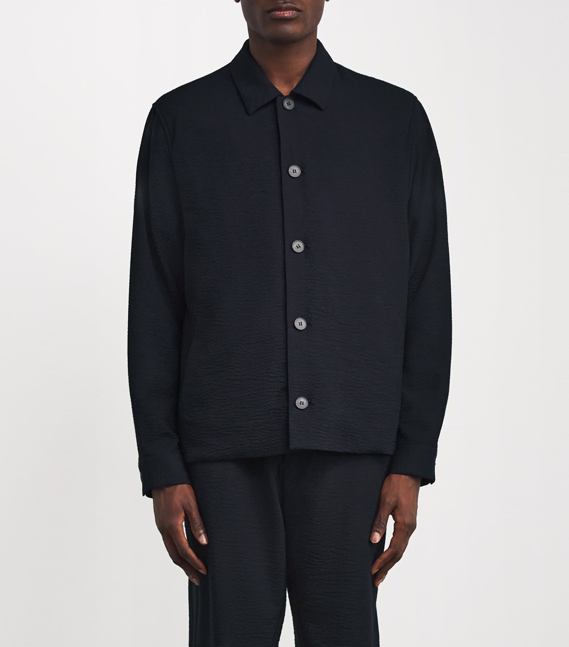 Stretch-Wool Seersucker Jacket BUAA-NAVY