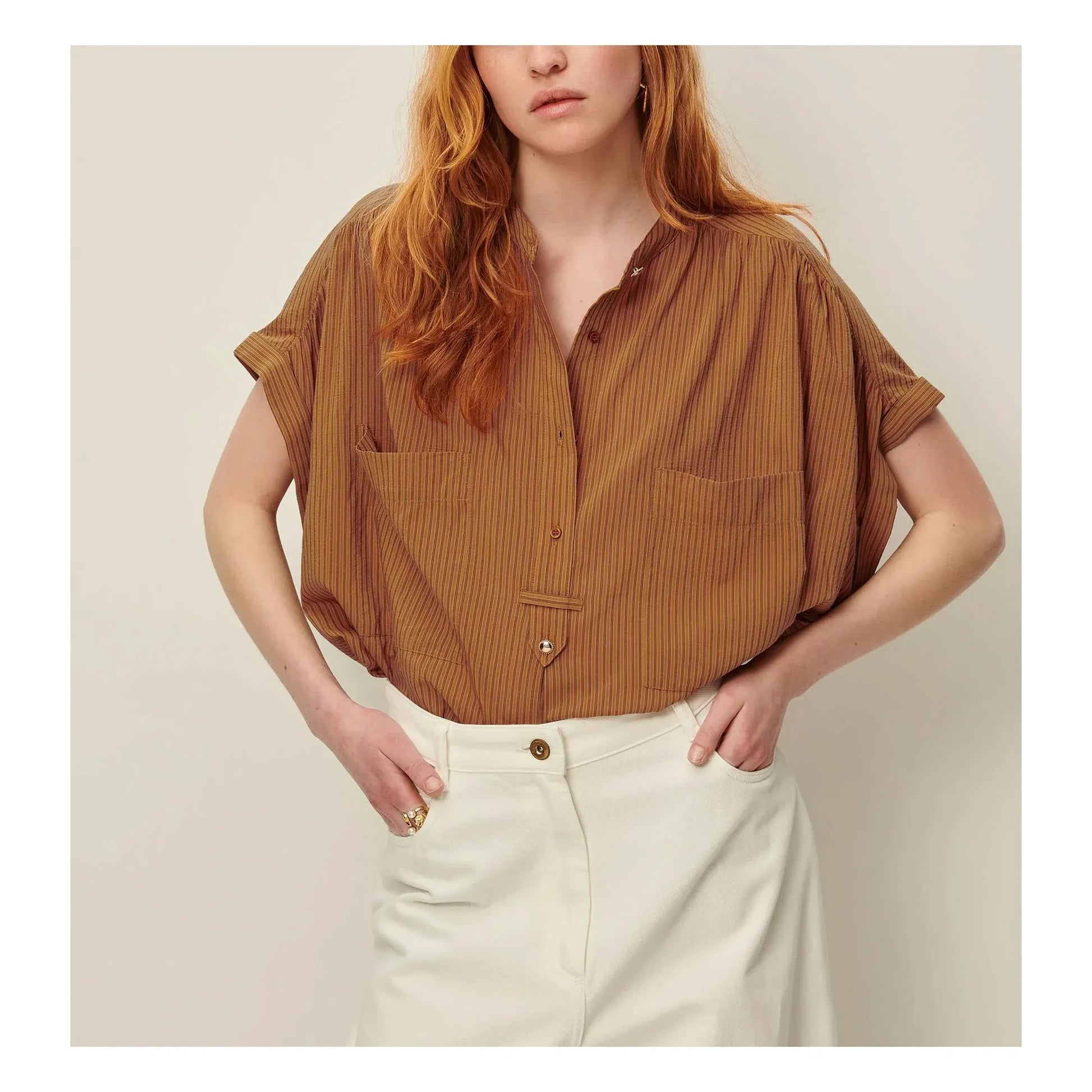 Sessùn - Camille Stripes Blouse | Brown