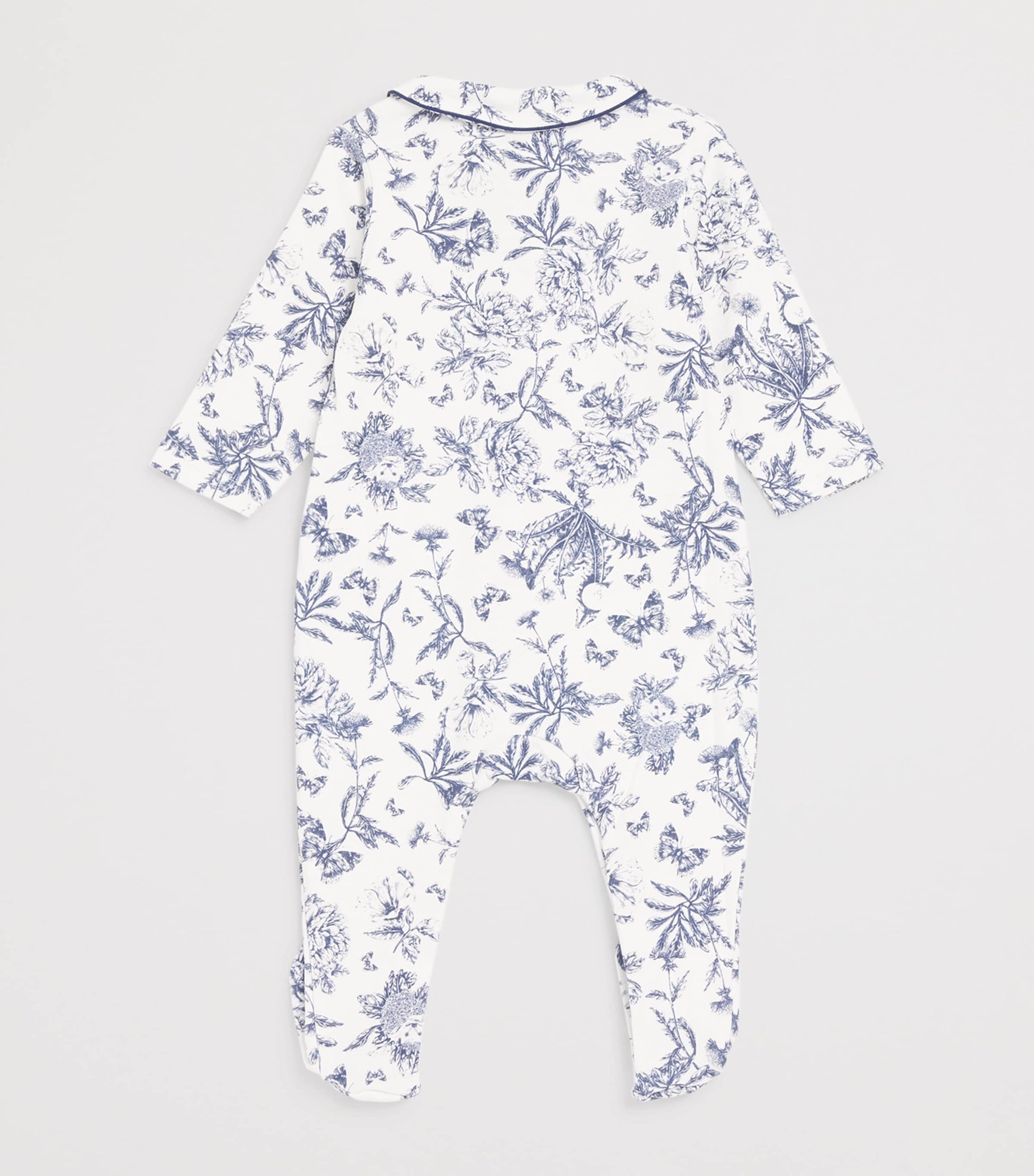 Cotton Toile de Jouy Sleepsuit (0-24 Months)