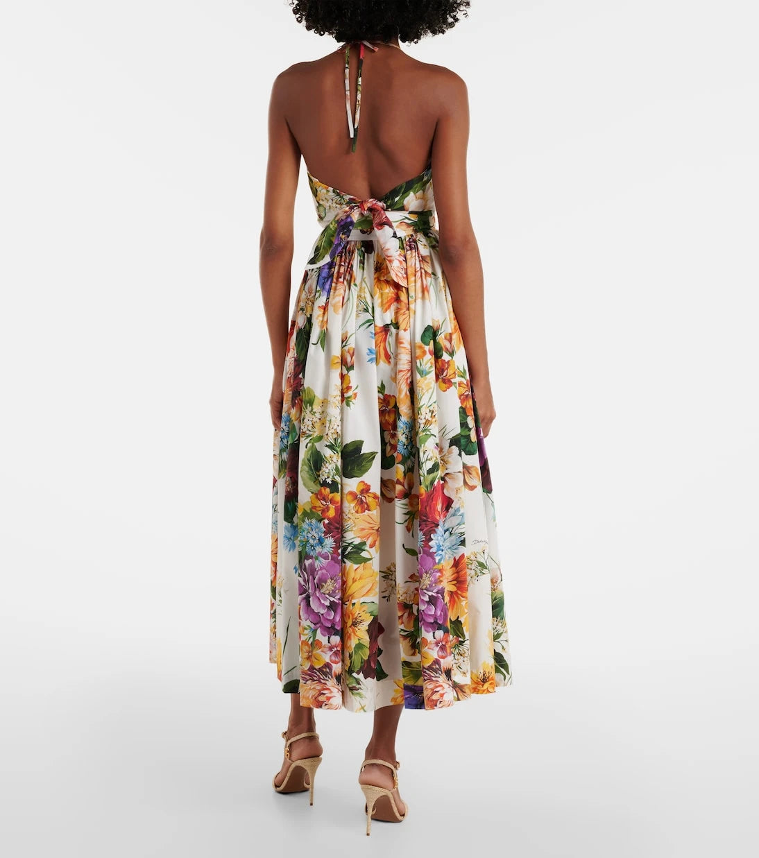 Dolce&Gabbana - Floral cotton poplin crop top