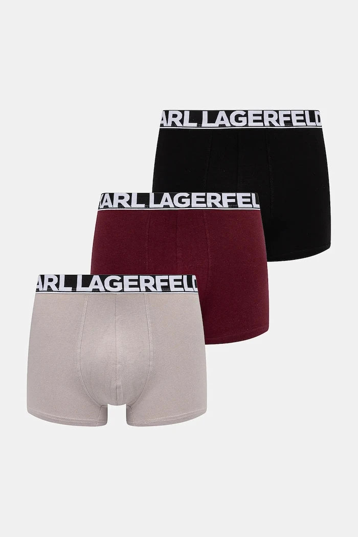 Karl Lagerfeld erkek pamuk ve elastan boxer 3'lü