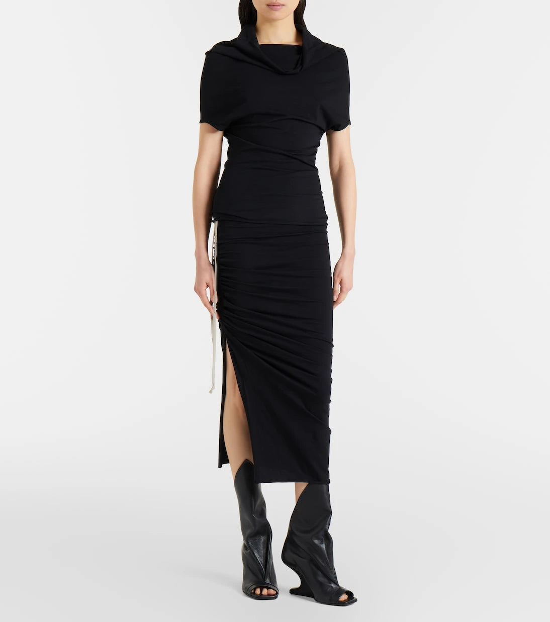 Rick Owens - Edfu cotton jersey midi skirt