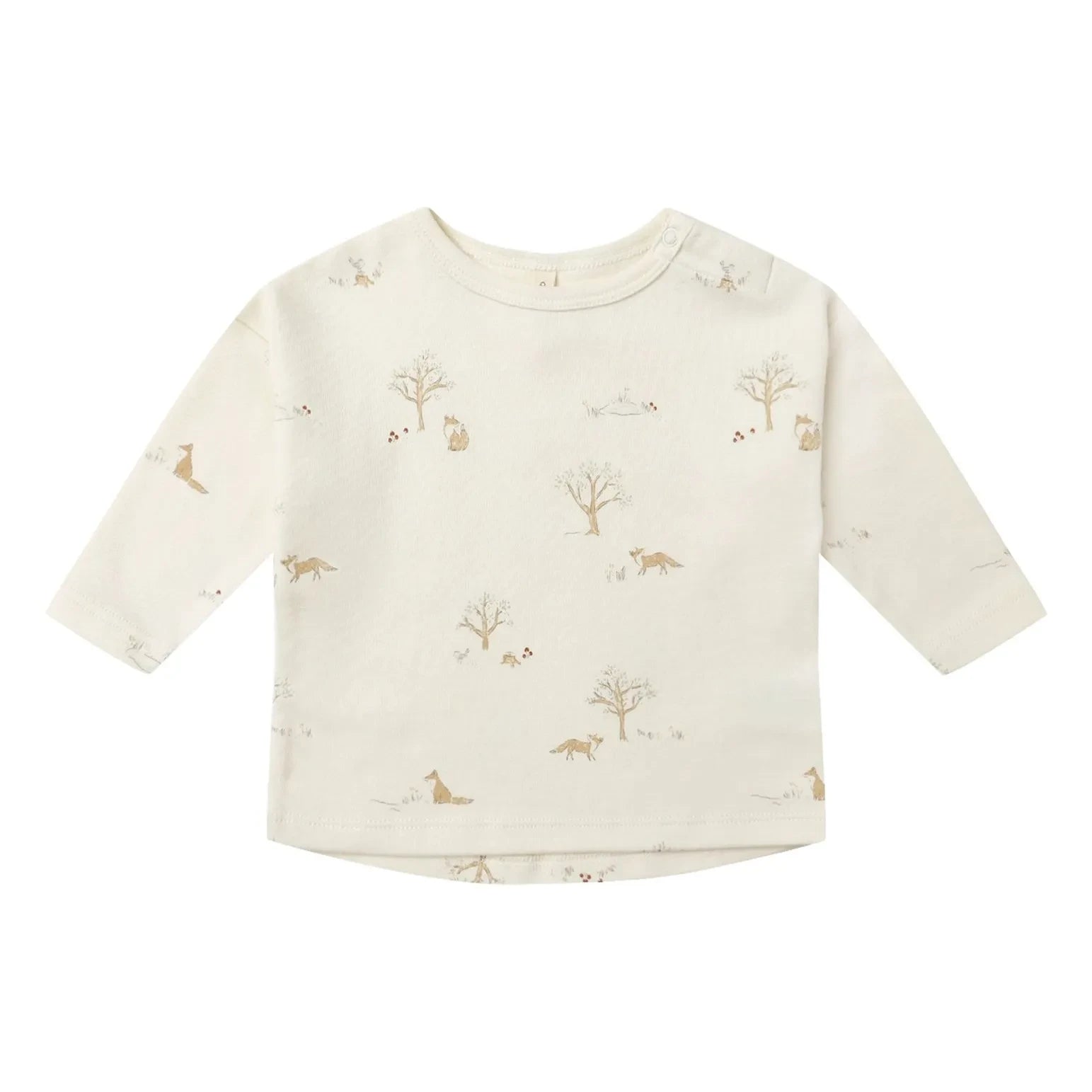 Quincy Mae - Organic cotton fox T-shirt | Ivory