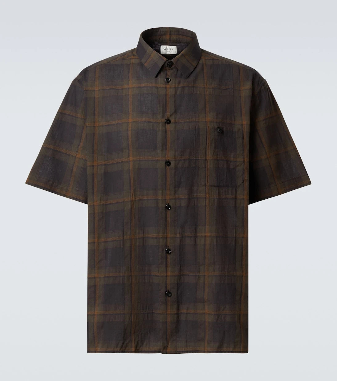 Saint Laurent - Tartan checked cotton voile shirt