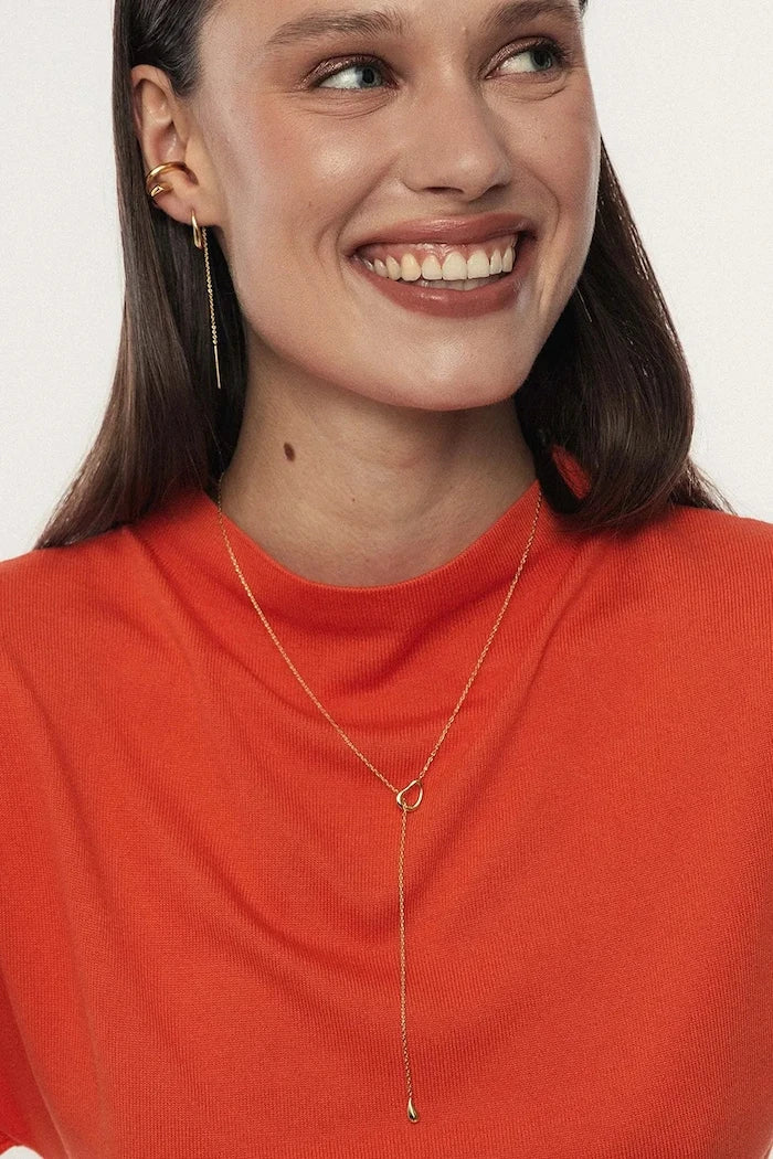 ANIA KRUK kadın altın kaplama küpe VINTAGE model