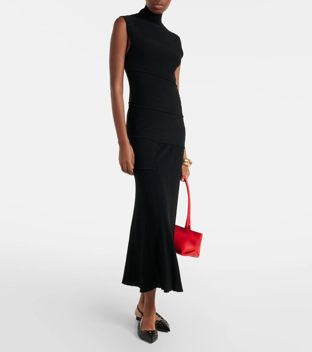 Gianvito Rossi - Cutout leather slingback flats