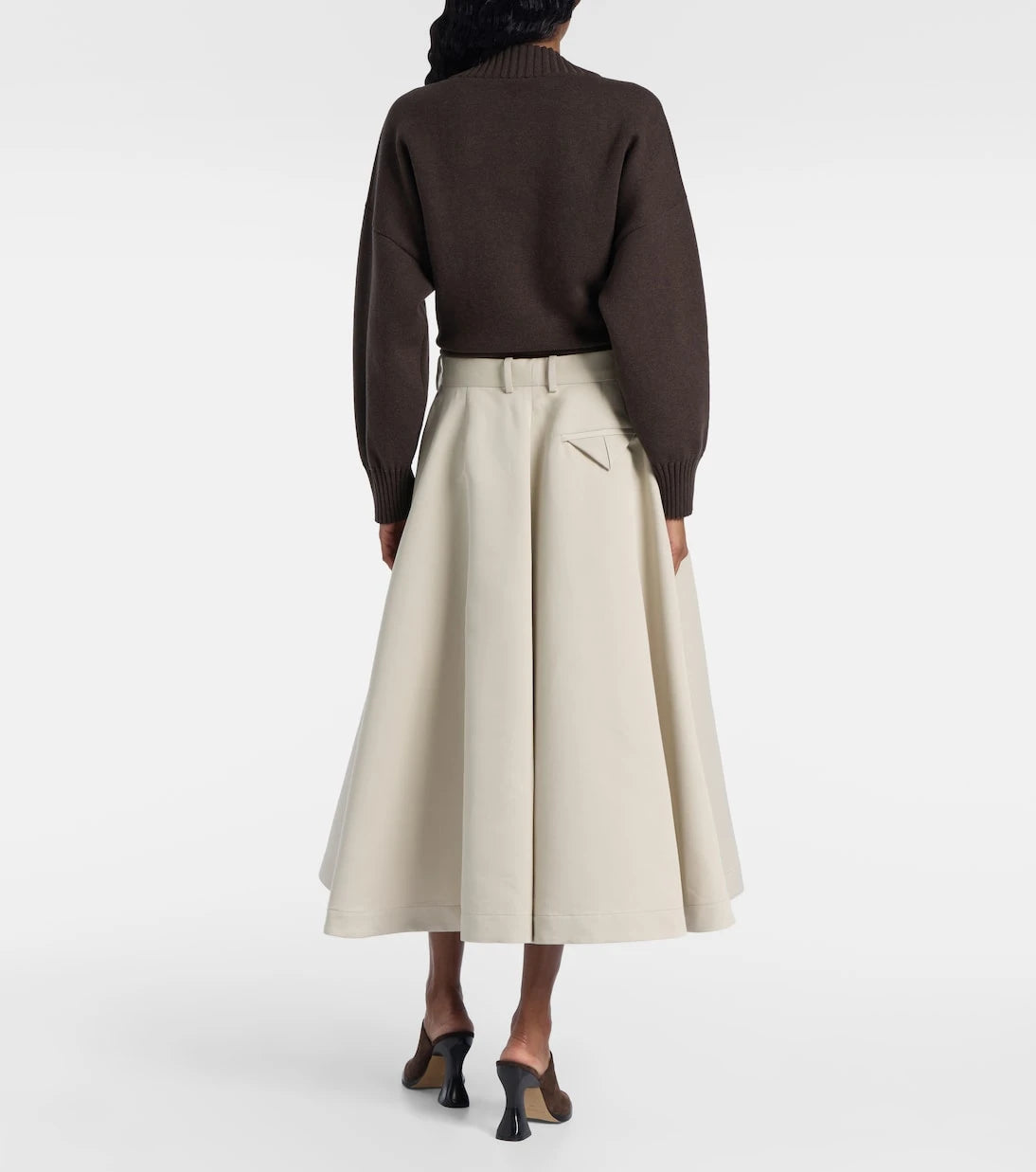 Bottega Veneta - Cotton and silk twill culottes