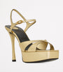 Metallic Leather Debbie Platform Sandals 85