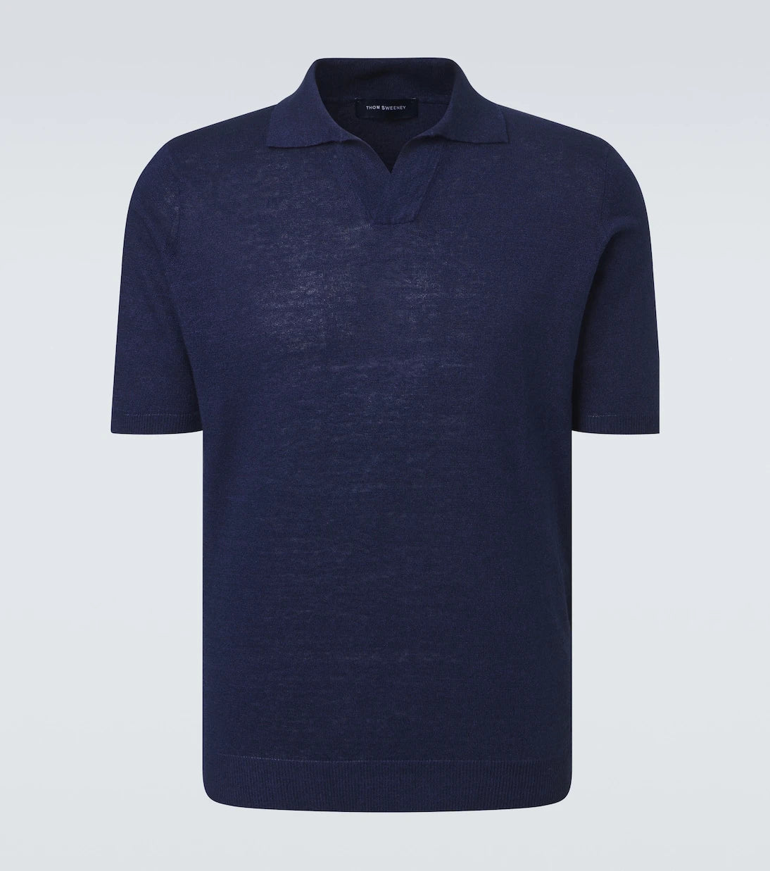 Thom Sweeney - Linen and cotton polo shirt