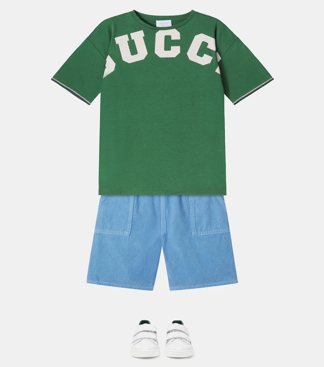 Gucci Kids - Web leather sneakers