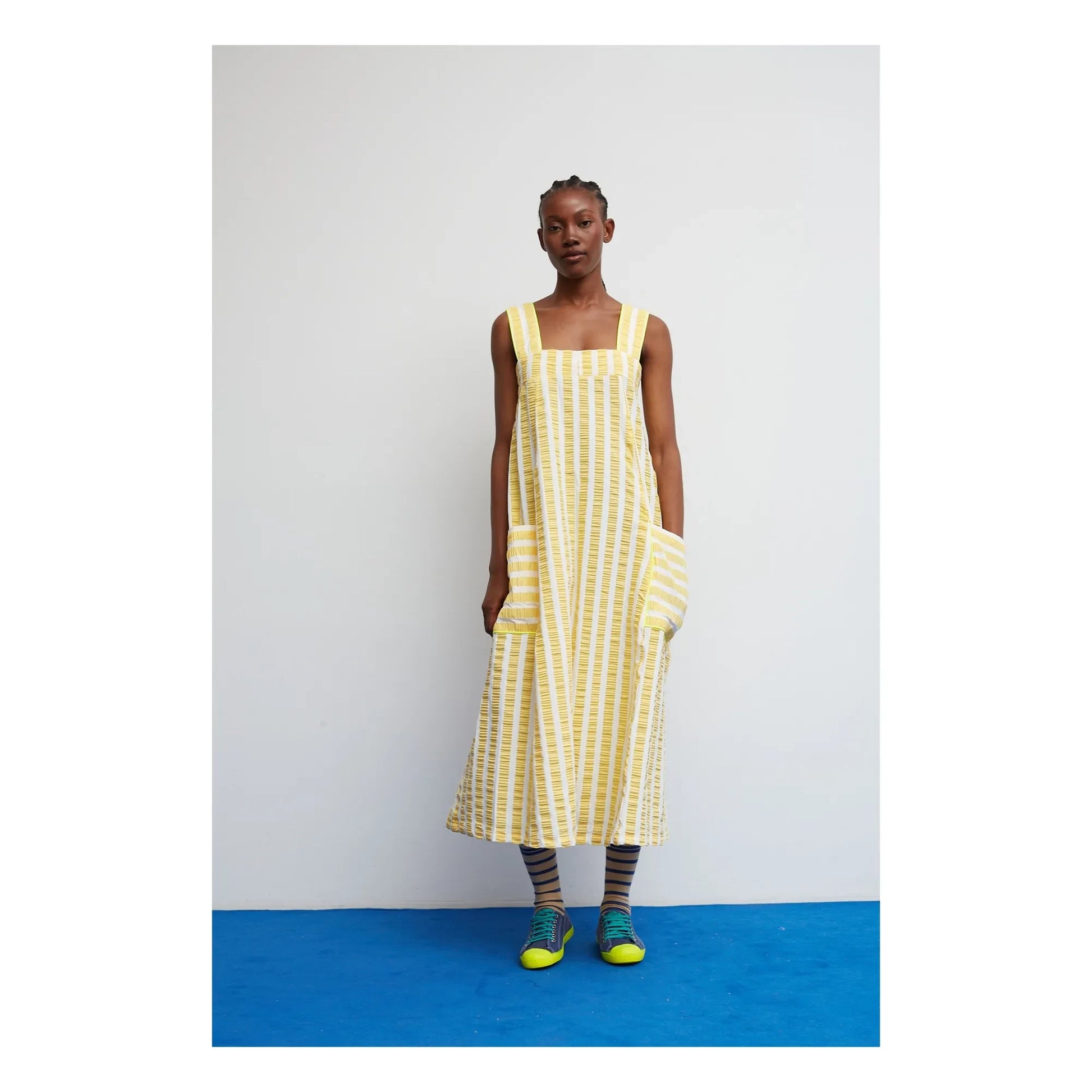 Dr Bloom - Lemonade Stripes Dress | Lemon yellow