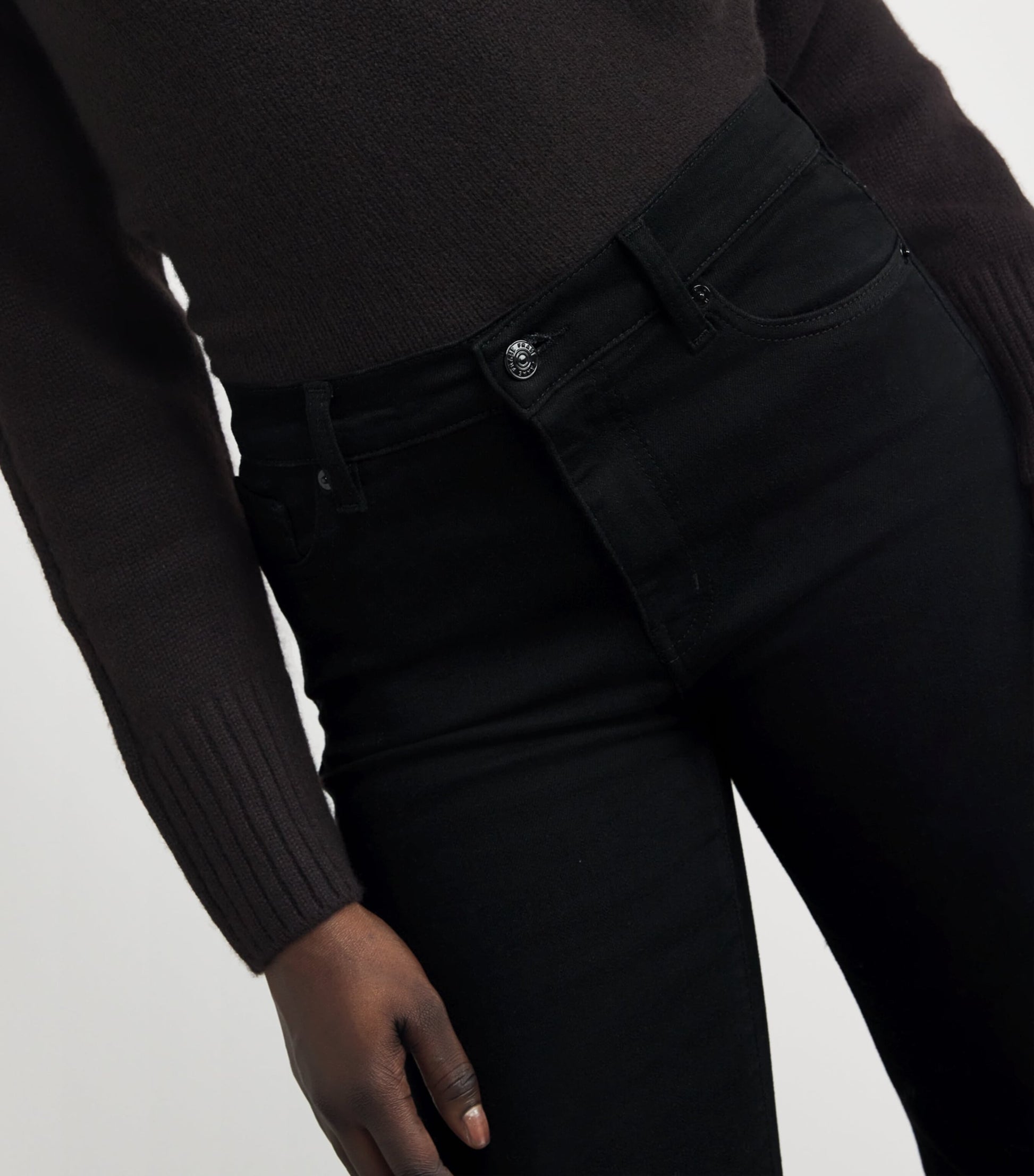 FRAME Black The Icon Flared Jeans