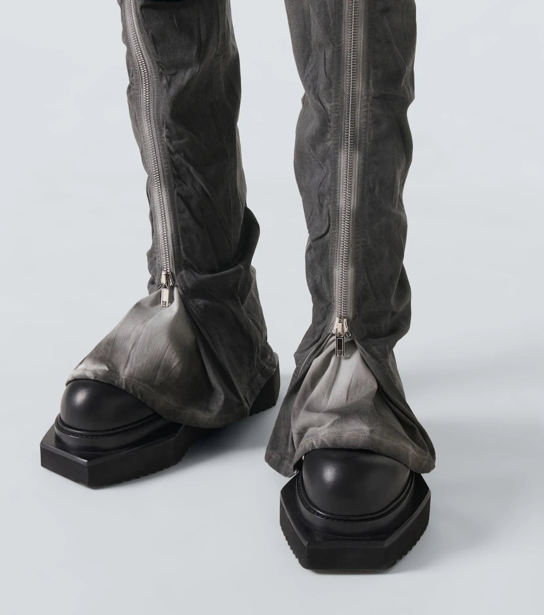 Rick Owens - Paneled tapered jeans