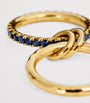 Spinelli Kilcollin Yellow Gold and Sapphire Vetra Vulcan Ring