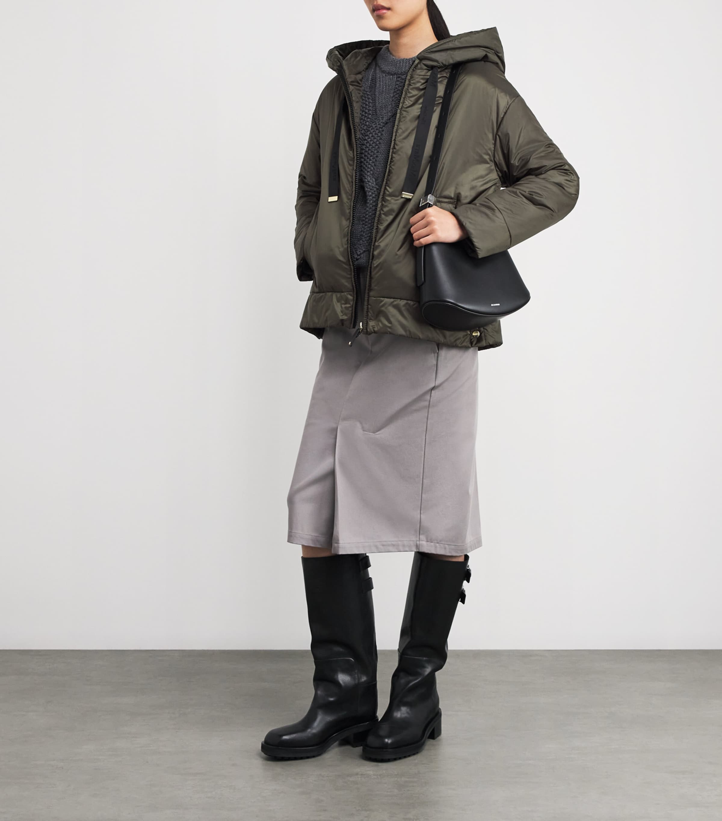 Max Mara Green The Cube Hooded Puffer Jacket