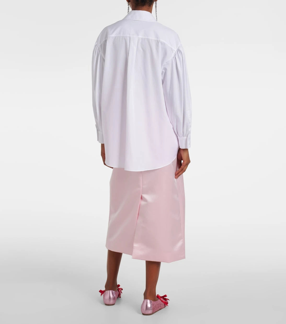 Simone Rocha - Floral-appliqué cotton shirt