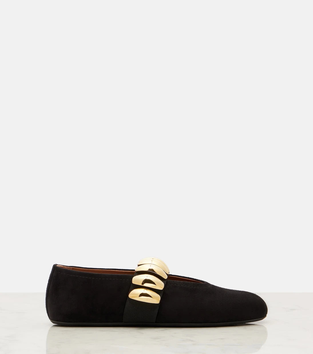 Alaïa - Embellished suede ballet flats