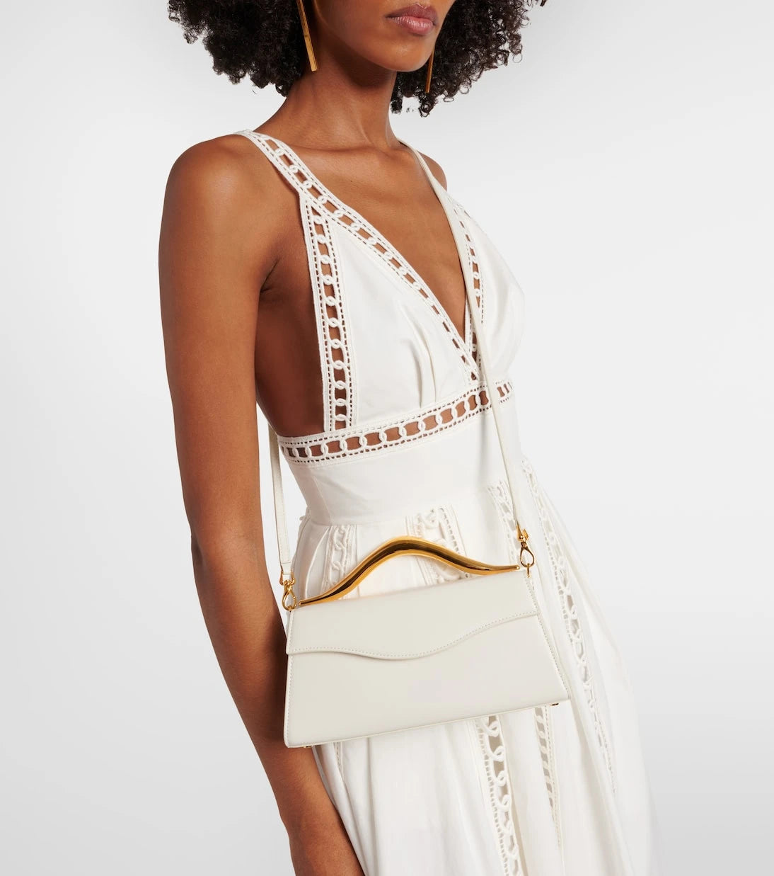 Elie Saab - Petit Wave leather top-handle bag