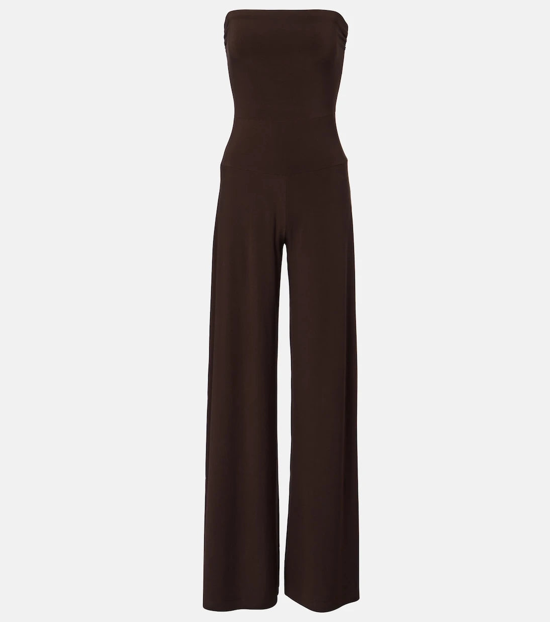 Norma Kamali - Strapless jersey jumpsuit