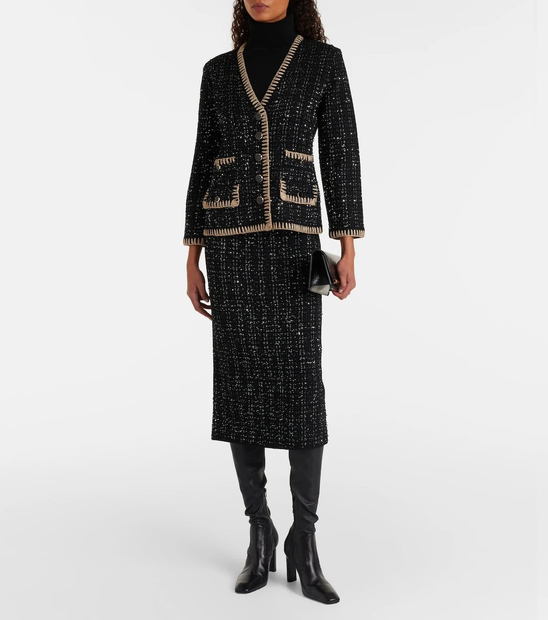 Veronica Beard - Corbin tweed midi skirt
