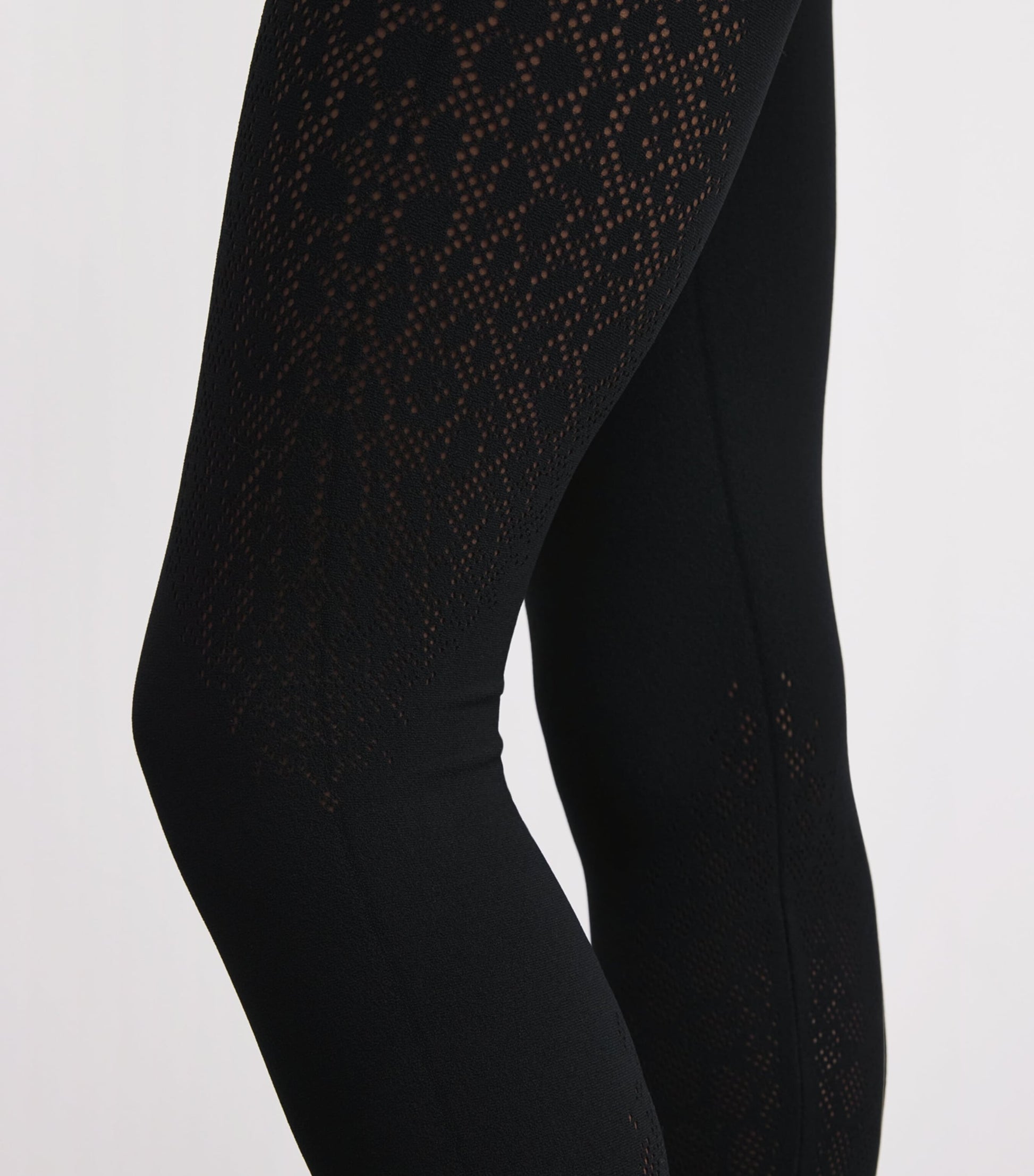 Wolford Black Reptile Net Leggings