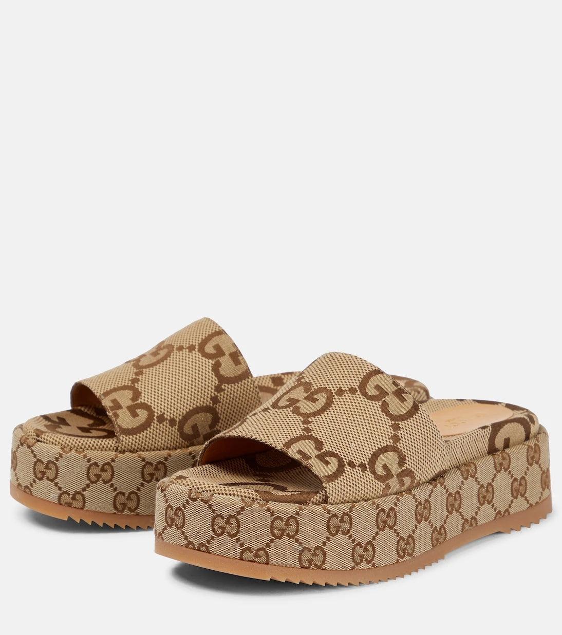 Gucci - GG Maxi canvas platform slides