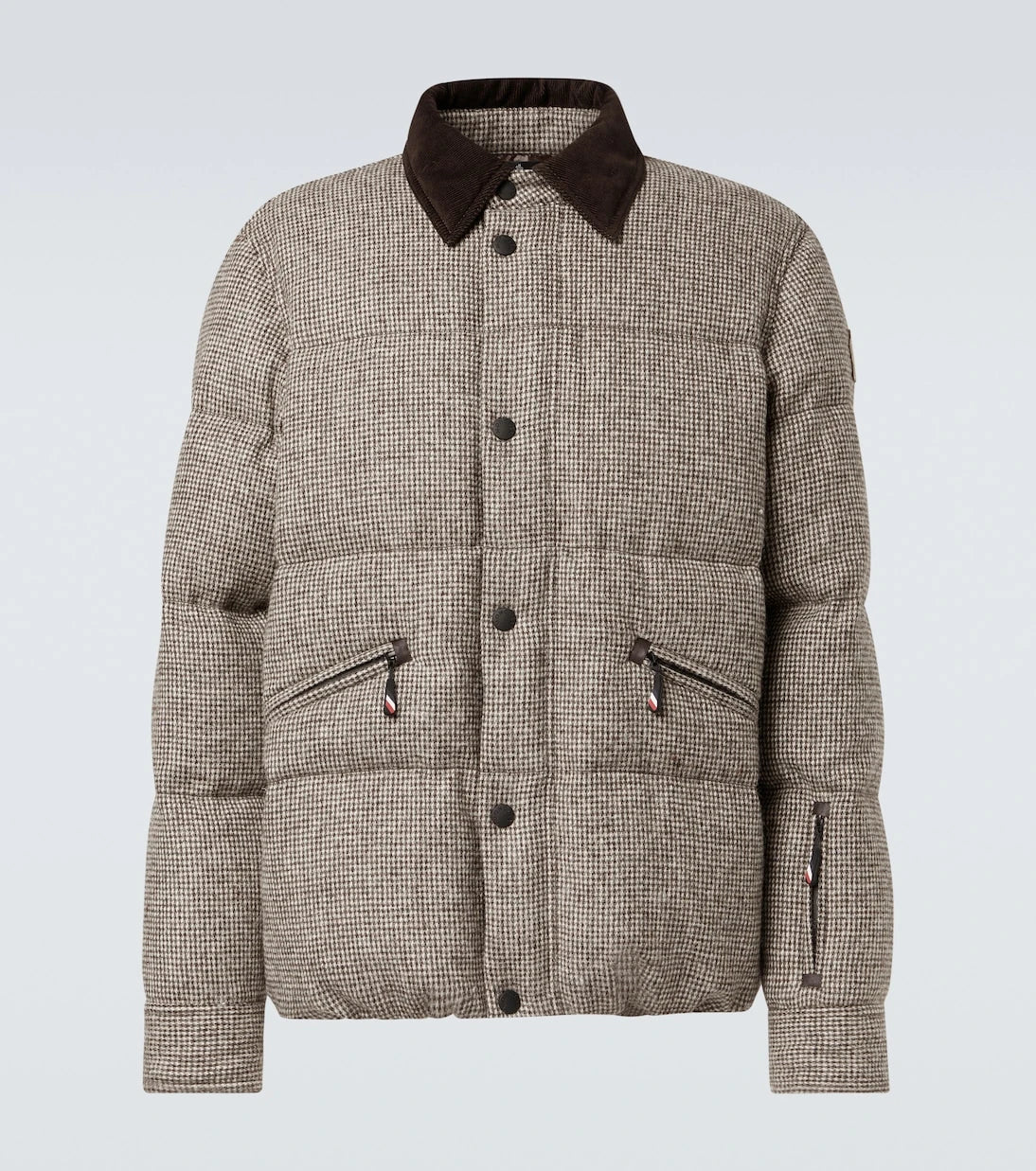 Moncler Grenoble - Elgon houndstooth wool down ski jacket