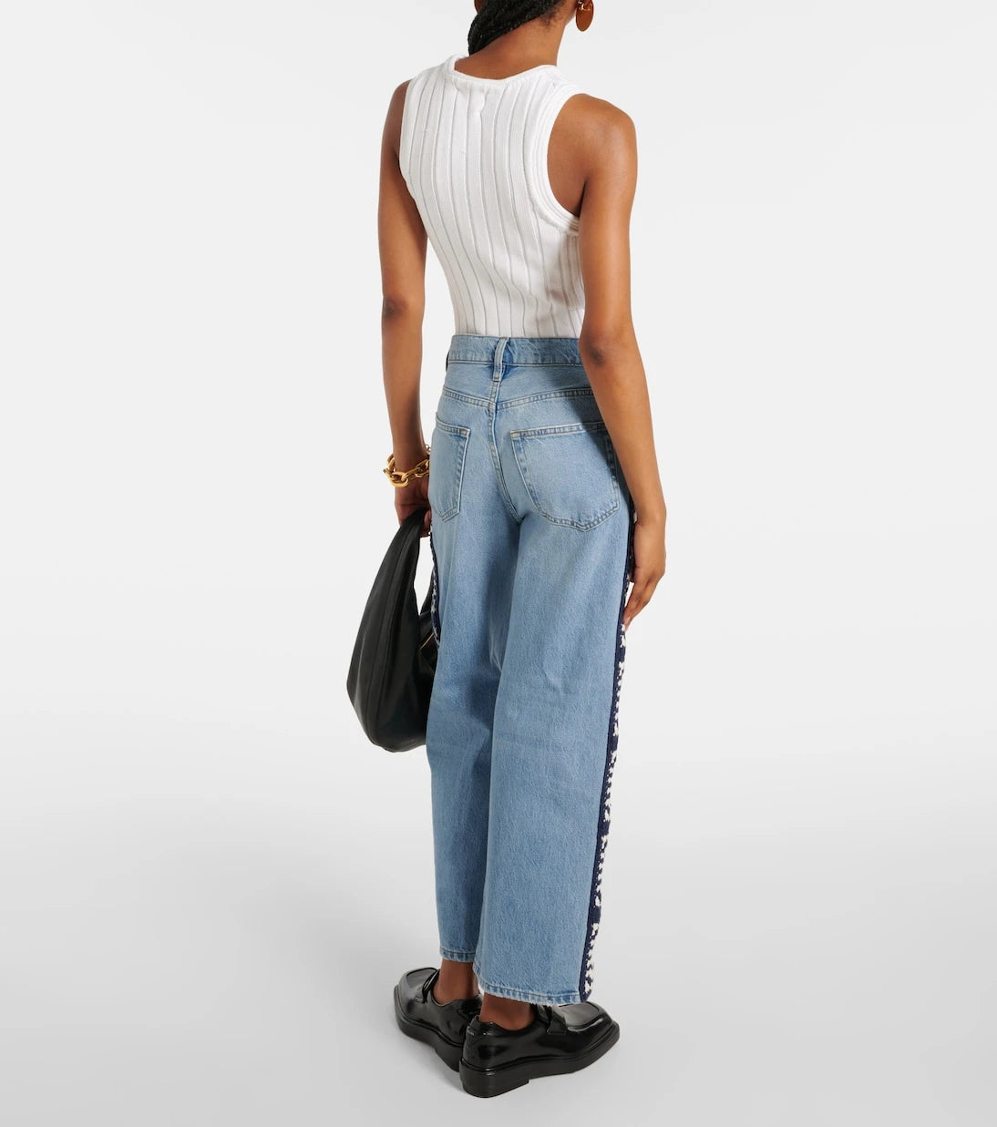 Frame - Le Jane Crop Crochet straight jeans