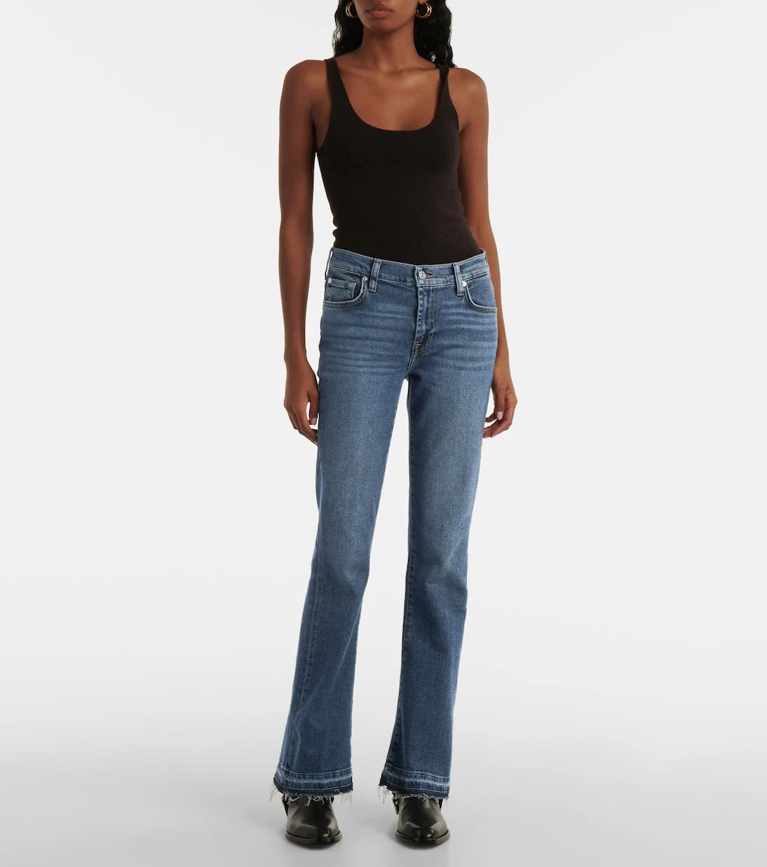 7 For All Mankind - Bootcut Tailorless mid-rise jeans