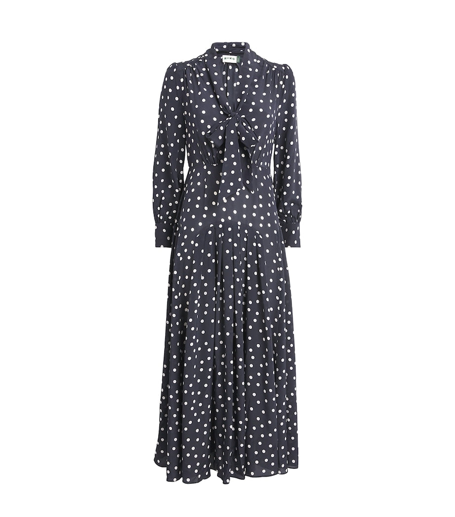 Silk Marigold Midi Dress BHEMIA SPT DEEP NAVY
