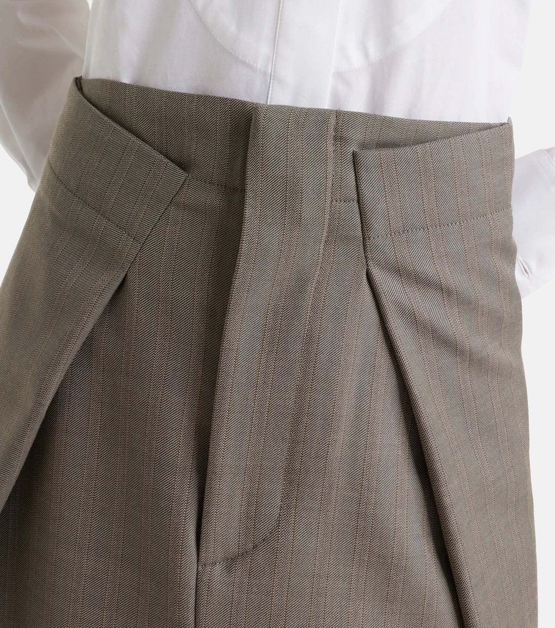 Victoria Beckham - Asymmetric virgin wool midi skirt
