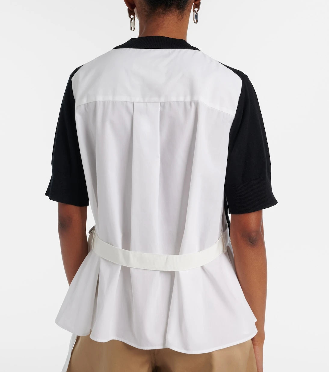 Sacai - Paneled top