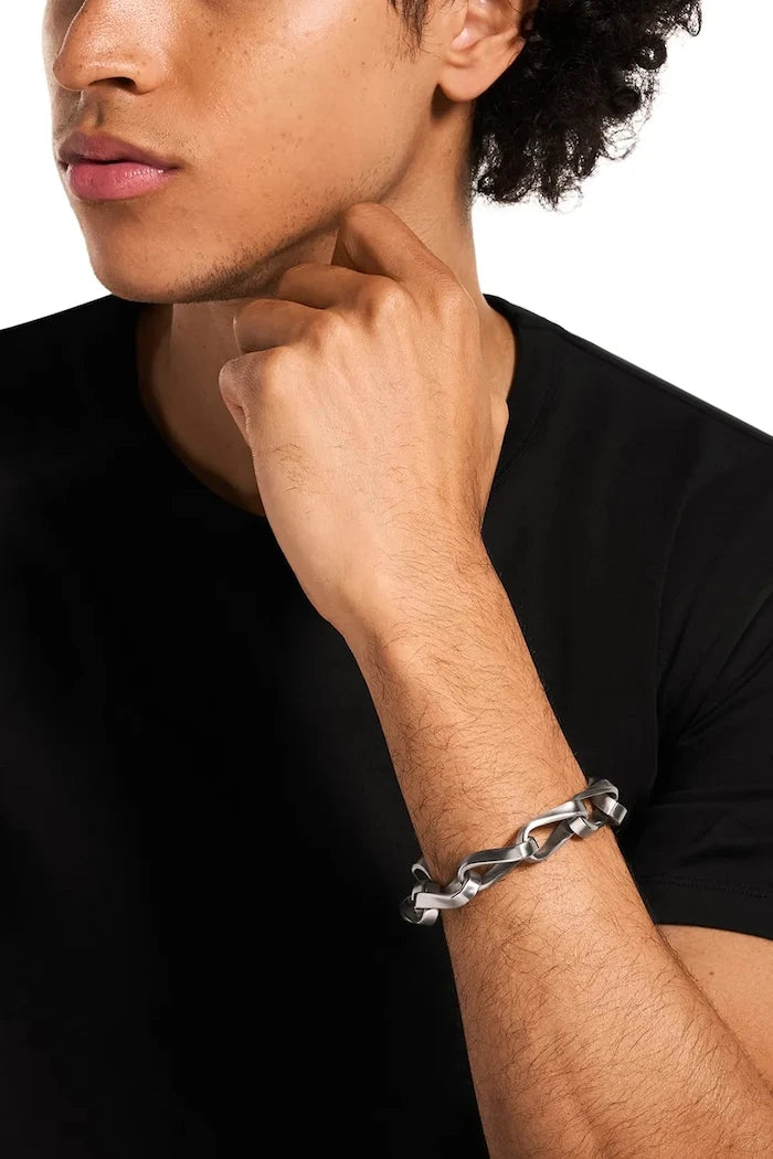 Emporio Armani erkek paslanmaz çelik bileklik Eagle Logo