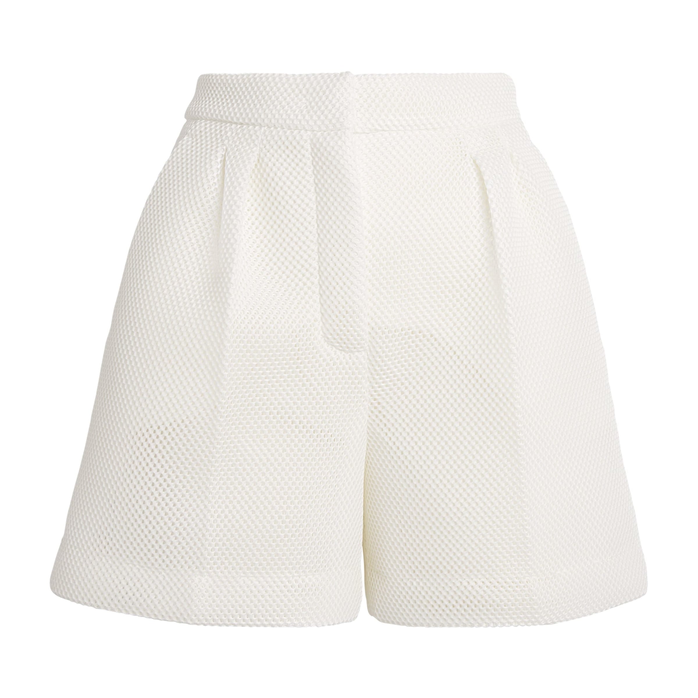 Max Mara White Mesh Jersey Shorts