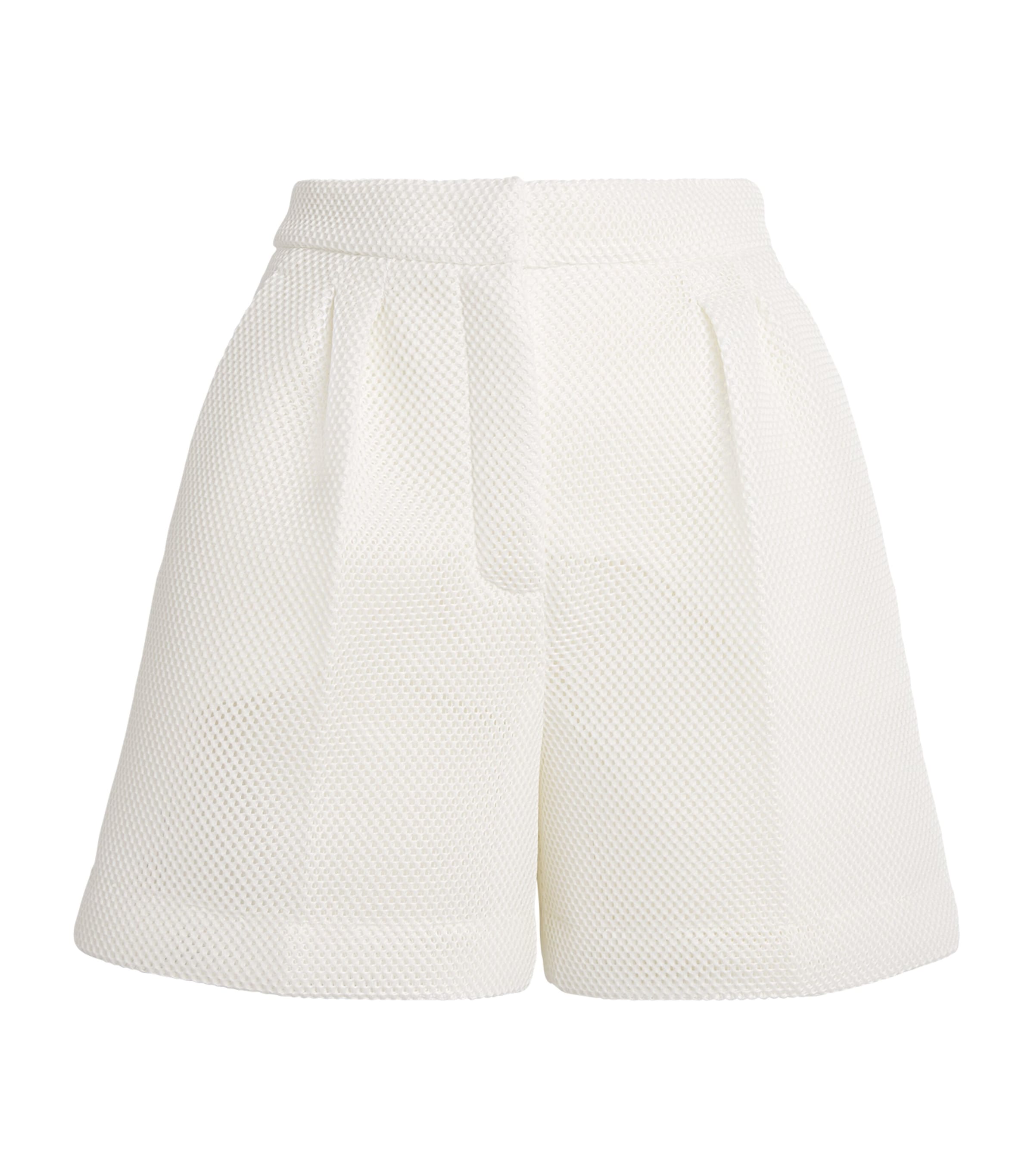 Max Mara White Mesh Jersey Shorts