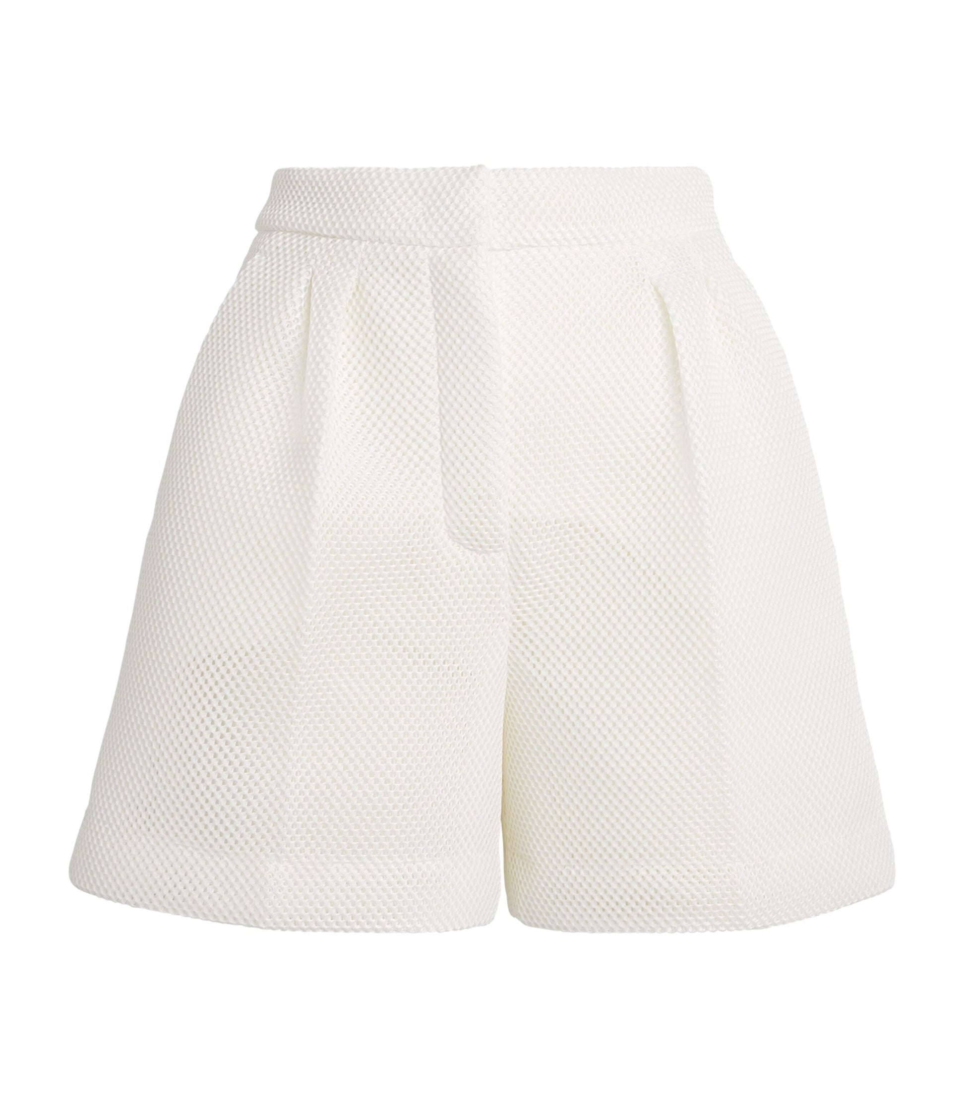 Max Mara White Mesh Jersey Shorts